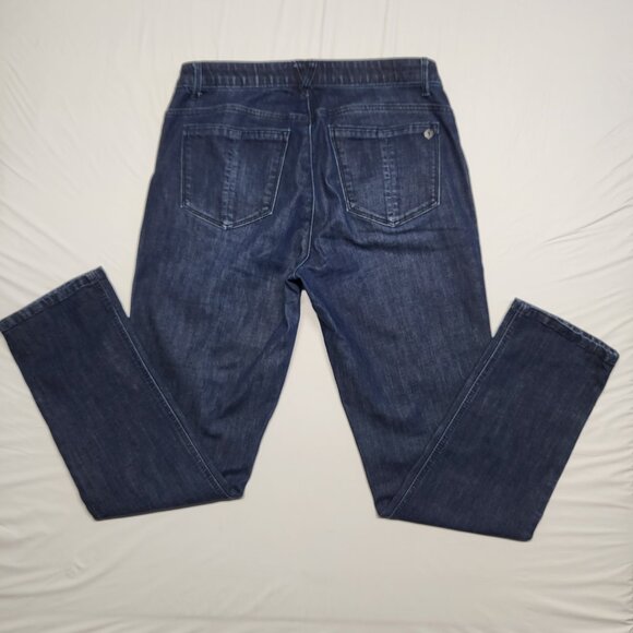 Democracy Jeans Ab Solution Womens Size 8 Distressed Tummy Panel Pockets Blue - Picture 8 of 16